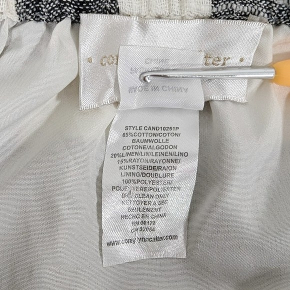 Corey Lynn Calter‎ Anthropologie Gingham Linen Blend Off Shoulder Dress M - Picture 5 of 5